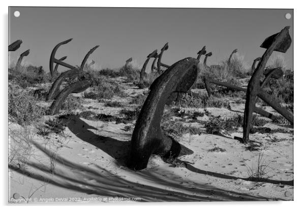 Tuna Anchors of Barril Beach Acrylic by Angelo DeVal