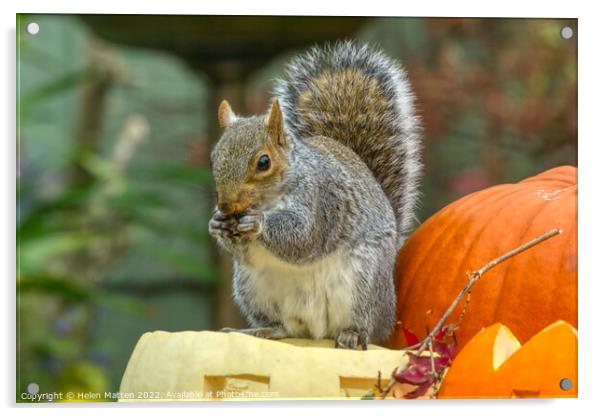 Spooky Squirrel Feast Acrylic by Helkoryo Photography