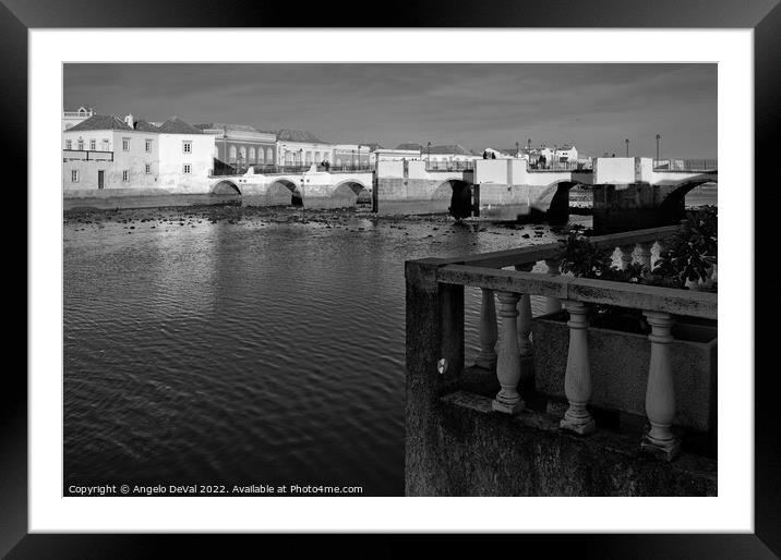 Sight of Gilao River in Tavira City Framed Mounted Print by Angelo DeVal