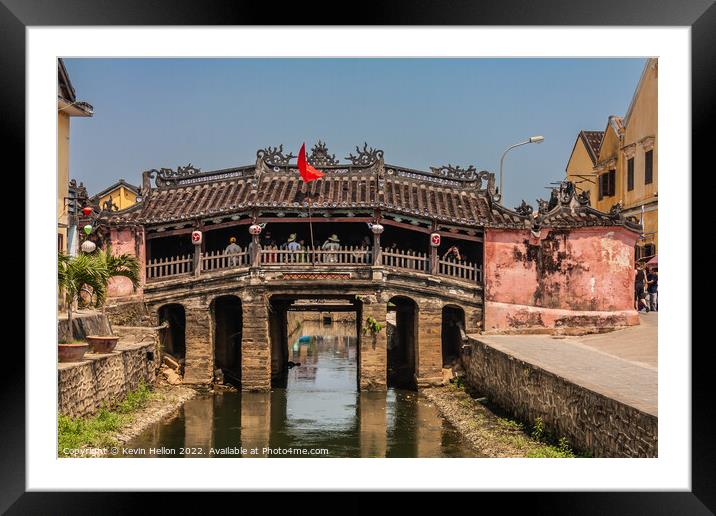 The Japanese Bridge, Hoi An, Vietnam Framed Mounted Print by Kevin Hellon