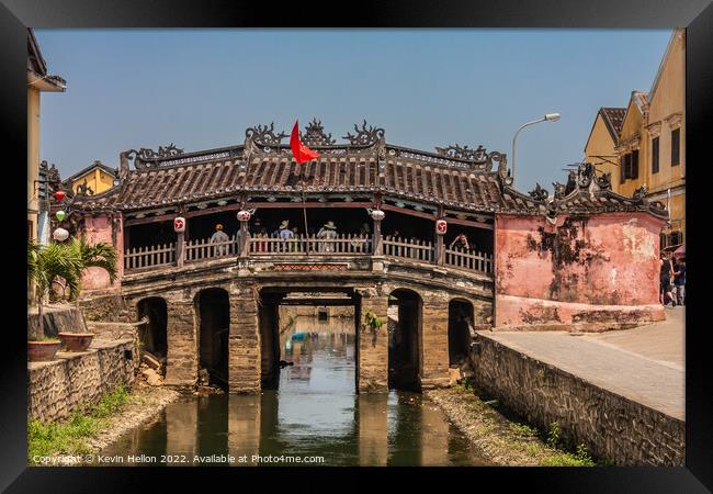 The Japanese Bridge, Hoi An, Vietnam Framed Print by Kevin Hellon