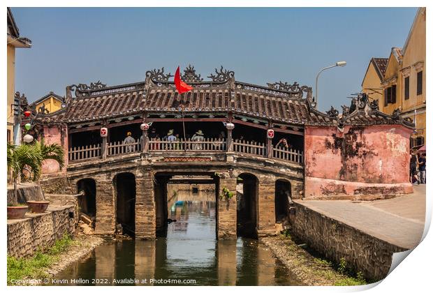 The Japanese Bridge, Hoi An, Vietnam Print by Kevin Hellon