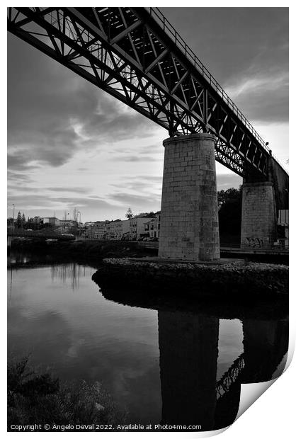 Tavira Railway Bridge  Print by Angelo DeVal