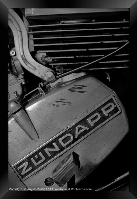 Zundapp Famel XF-17 Engine Block Close Up Framed Print by Angelo DeVal