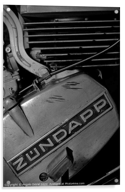 Zundapp Famel XF-17 Engine Block Close Up Acrylic by Angelo DeVal