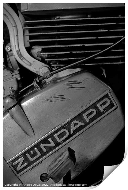 Zundapp Famel XF-17 Engine Block Close Up Print by Angelo DeVal