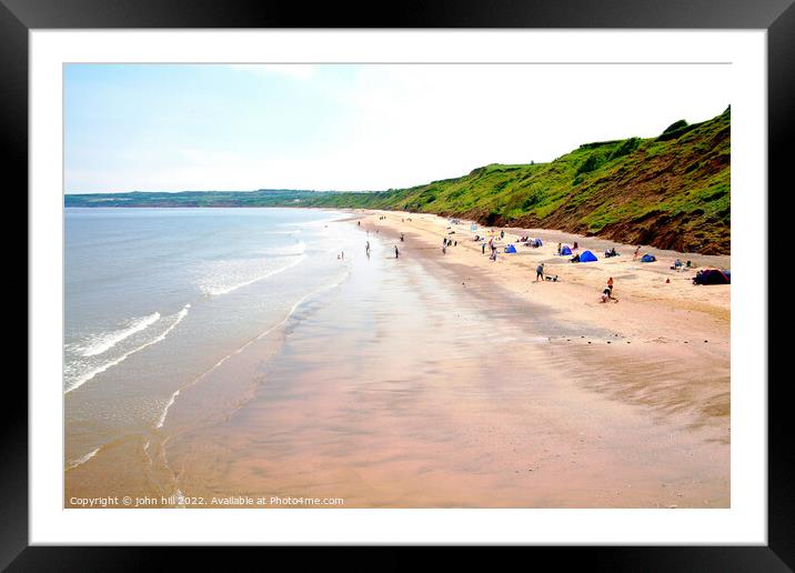 Muston sands, Filey, Yorkshire, UK. Framed Mounted Print by john hill