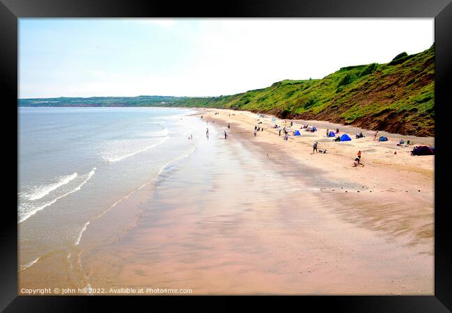 Muston sands, Filey, Yorkshire, UK. Framed Print by john hill