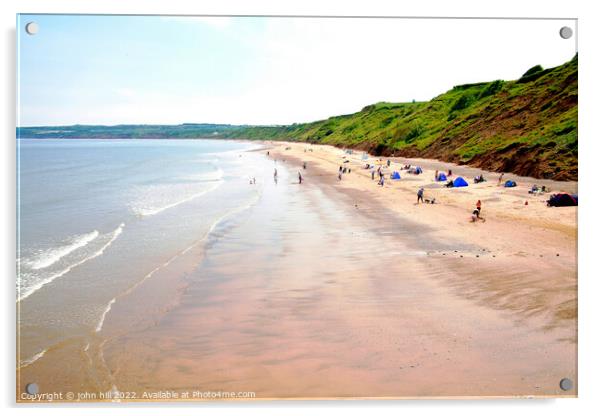 Muston sands, Filey, Yorkshire, UK. Acrylic by john hill