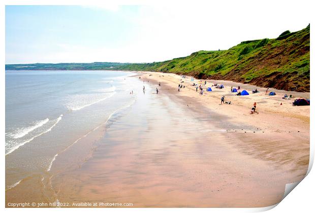 Muston sands, Filey, Yorkshire, UK. Print by john hill