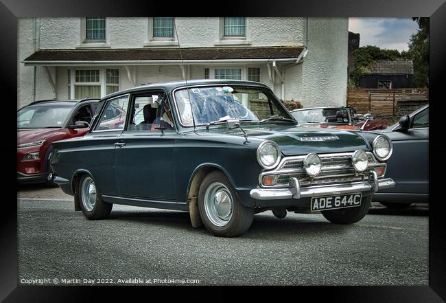The Classic Ford Cortina GT DeLuxe Framed Print by Martin Day