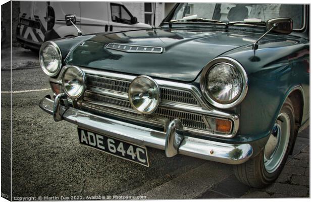 Vintage Charm: 1965 Ford Cortina GT Deluxe Canvas Print by Martin Day