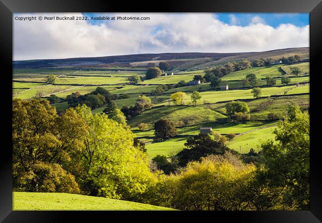 Scenic Swaledale Yorkshire Dales Framed Print by Pearl Bucknall