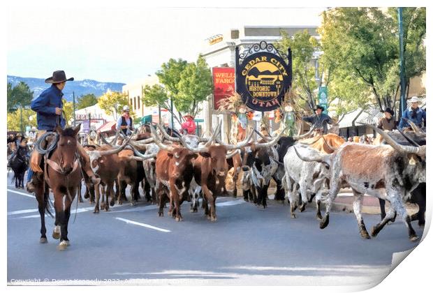 Cedar Livestock and Heritage Festival Print by Donna Kennedy
