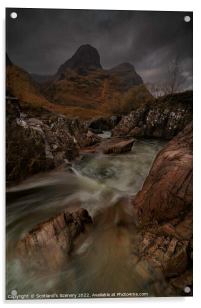 Glencoe Landscape, Highlands, Scotland. Acrylic by Scotland's Scenery