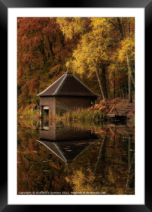 Loch Dunmore boat house Framed Mounted Print by Scotland's Scenery