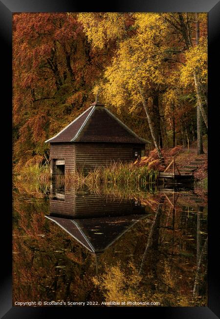 Loch Dunmore boat house Framed Print by Scotland's Scenery