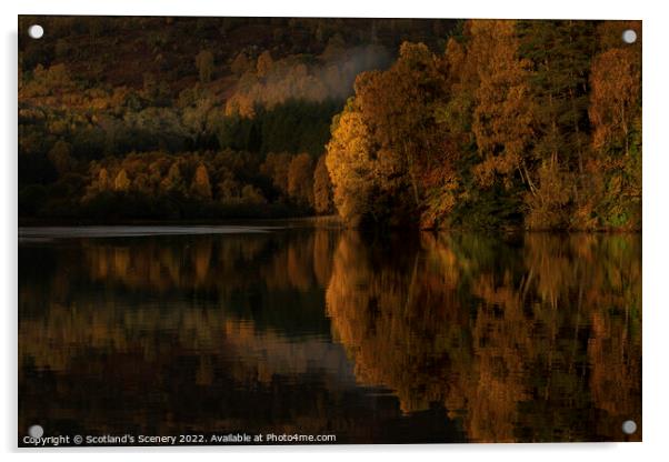 Loch Faskally, Perthshire, Scotland. Acrylic by Scotland's Scenery