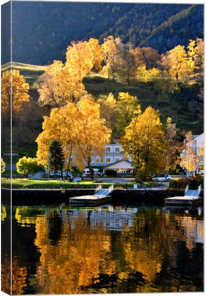 Majestic Autumn Fjord Canvas Print by Andy Evans Photos
