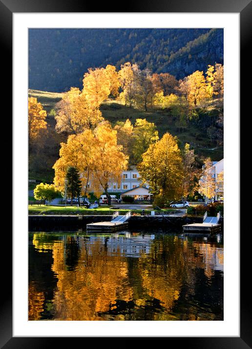 Majestic Autumn Fjord Framed Mounted Print by Andy Evans Photos
