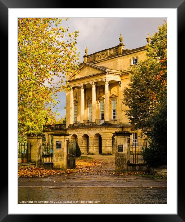 The Holburne Museum in Golden Autumn Framed Mounted Print by Rowena Ko