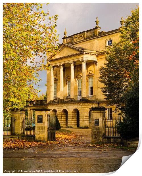 The Holburne Museum in Golden Autumn Print by Rowena Ko