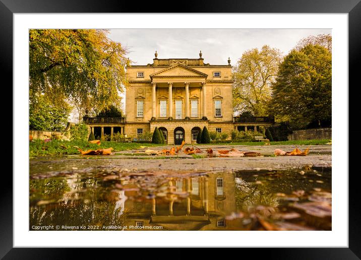 The Reflection of Holburne Museum in Golden Autumn Framed Mounted Print by Rowena Ko
