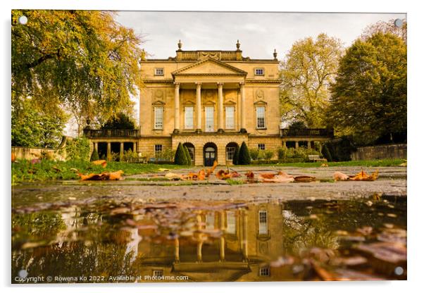 The Reflection of Holburne Museum in Golden Autumn Acrylic by Rowena Ko