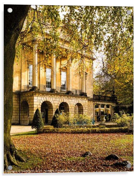The Holburne Museum in Golden Autumn Acrylic by Rowena Ko