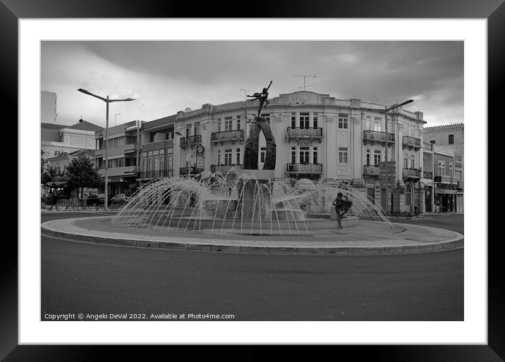 Loule Main Roundabout in Monochrome Framed Mounted Print by Angelo DeVal