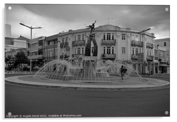 Loule Main Roundabout in Monochrome Acrylic by Angelo DeVal