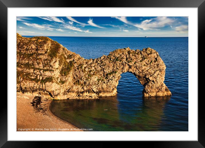 The Lone Swimmer Framed Mounted Print by Martin Day