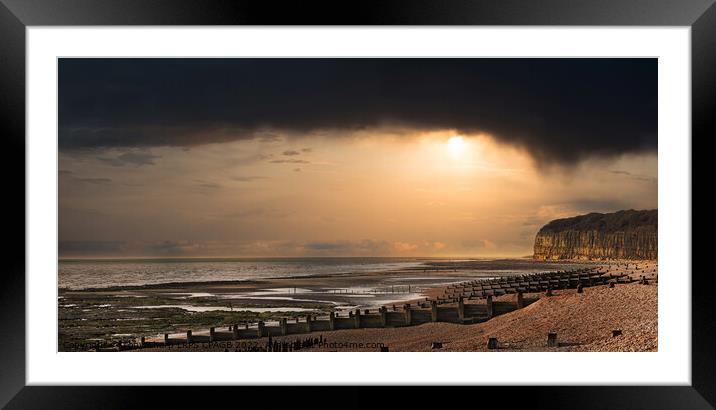 THE FIRE HILLS VIEWED FROM PETT LEVEL NEAR HASTINGS Framed Mounted Print by Tony Sharp LRPS CPAGB