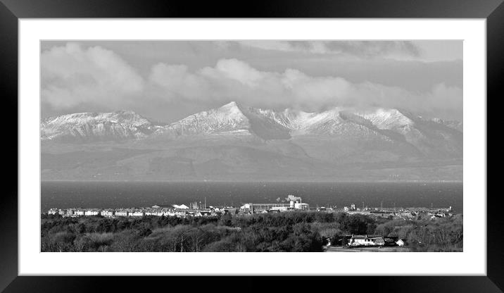 Wintry mountains on Arran and Troon Framed Mounted Print by Allan Durward Photography