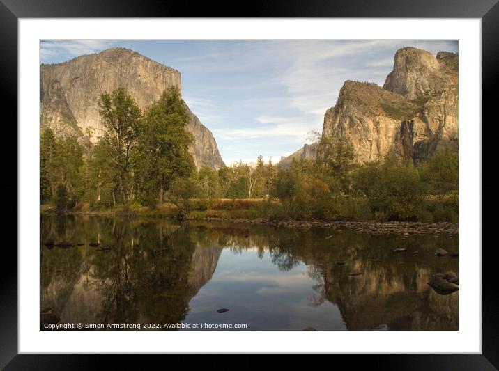 El Capitan and Cathedral Spires Framed Mounted Print by Simon Armstrong