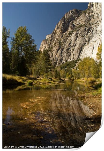 Yosemite Valley, California Print by Simon Armstrong