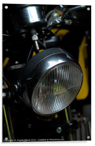Classic Zundapp bike XF-17 lamp detail Acrylic by Angelo DeVal