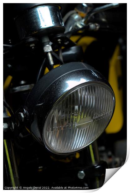 Classic Zundapp bike XF-17 lamp detail Print by Angelo DeVal