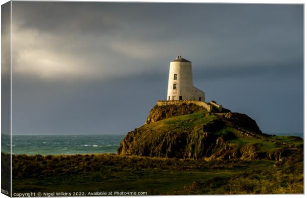 Twr Mawr Lighthouse, Anglesey Canvas Print by Nigel Wilkins