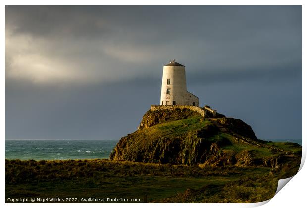 Twr Mawr Lighthouse, Anglesey Print by Nigel Wilkins