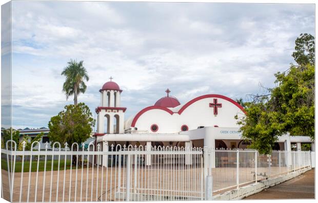 Darwin Greek Orthodox Church of Saint Nicholas Canvas Print by Antonio Ribeiro