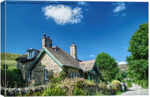 The Lodge Edale Canvas Print by Alison Chambers