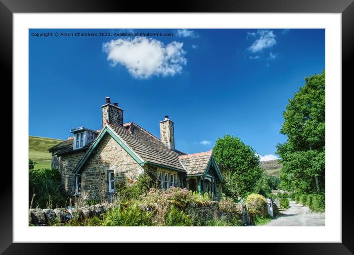 The Lodge Edale Framed Mounted Print by Alison Chambers
