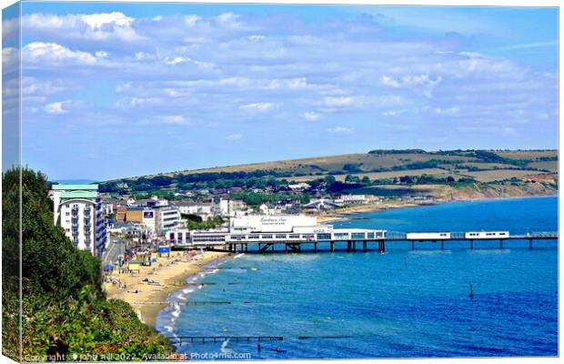 Sandown seafront, Isle of Wight, UK. Canvas Print by john hill
