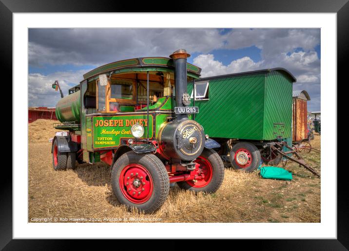 Steam Tanker  Framed Mounted Print by Rob Hawkins
