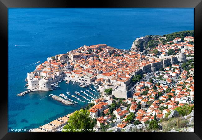 Dubrovnik Walled Old Town Framed Print by Sarah Smith