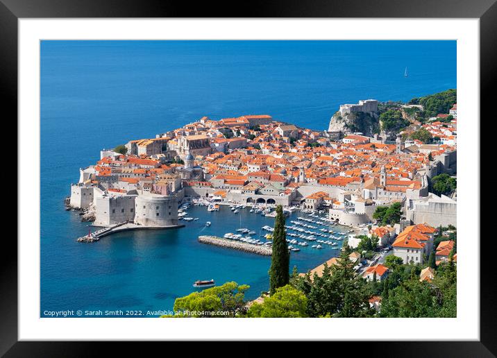 Old Town Dubrovnik Framed Mounted Print by Sarah Smith
