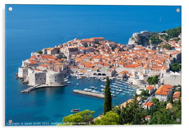 Old Town Dubrovnik Acrylic by Sarah Smith