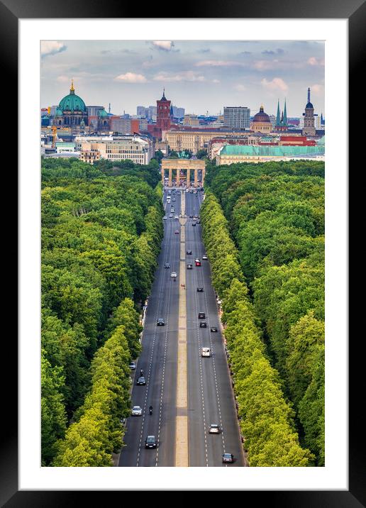 Berlin Skyline With Tiergarten Park Framed Mounted Print by Artur Bogacki