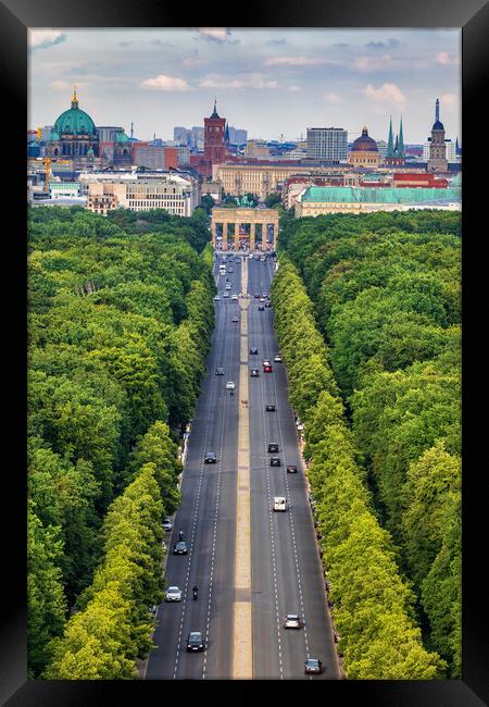Berlin Skyline With Tiergarten Park Framed Print by Artur Bogacki